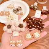 Детская безвредная резинка для волос, аксессуар для волос с бантиком, не повреждает волосы, популярно в интернете