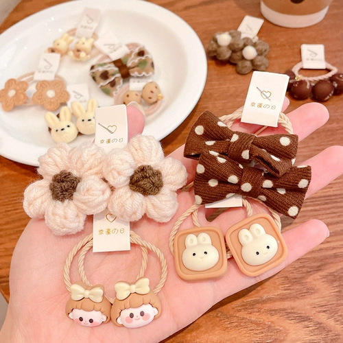 Детская безвредная резинка для волос, аксессуар для волос с бантиком, не повреждает волосы, популярно в интернете