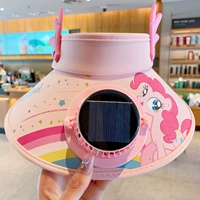 Розовый ветрозащитный вентилятор на солнечной энергии