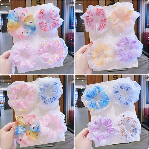 Детская безвредная милая резинка для волос, аксессуар для волос, не повреждает волосы