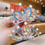 Детская мультяшная заколка для волос для принцессы, детский аксессуар для волос, корона, расческа