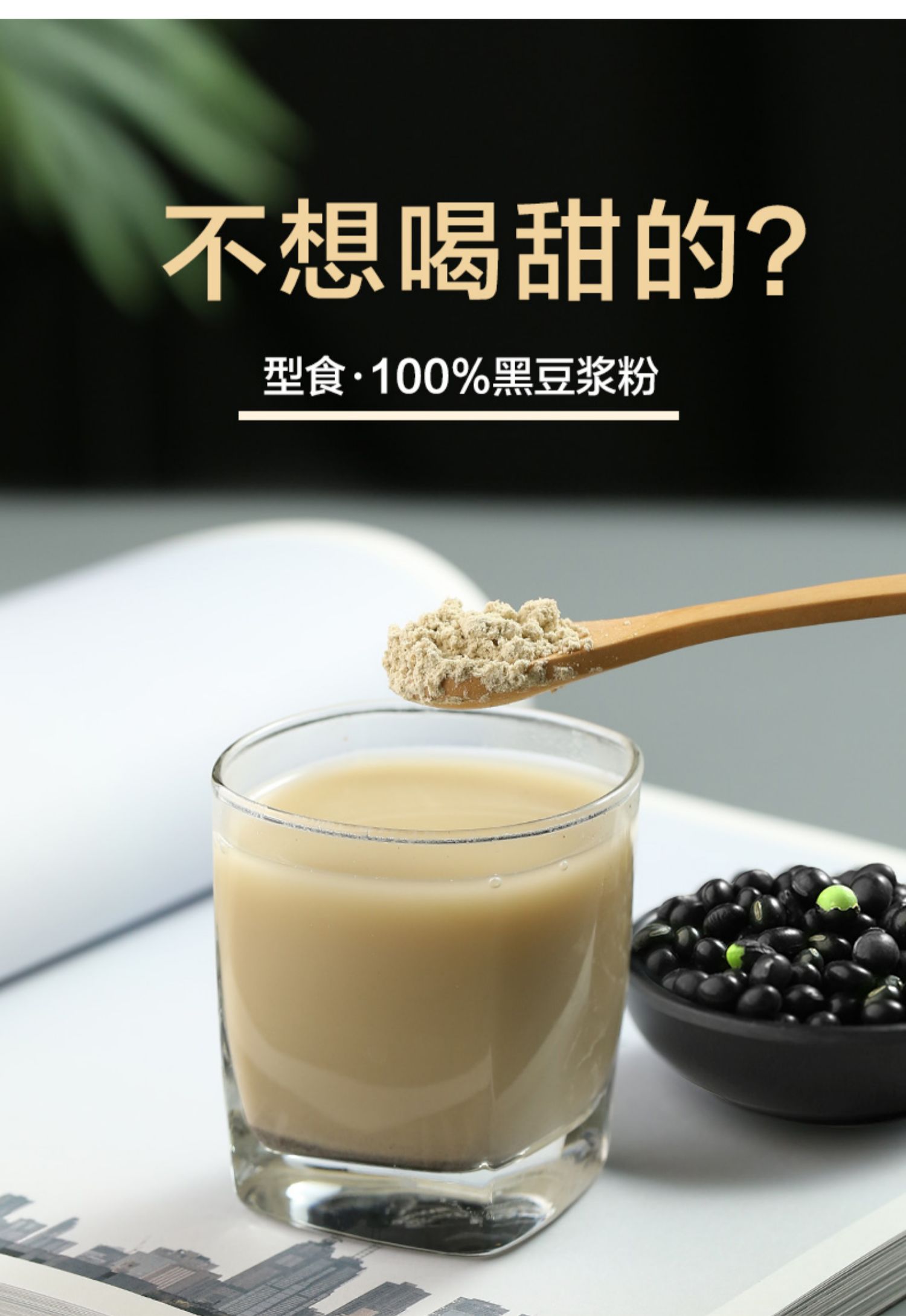 【型食主义】无糖精早餐黑豆浆粉500g