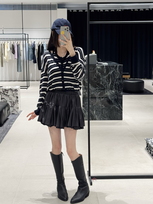 [Bonbom Designer Collaboration] Moco Knitted Cardigan 2026 Autumn New Deconstructed Two-Way Wear Mbf3Car012