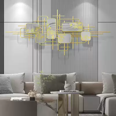 Nordic light luxury wall-mounted wrought living room wall decoration background wall creative metal decorative mirror bedroom art pendant