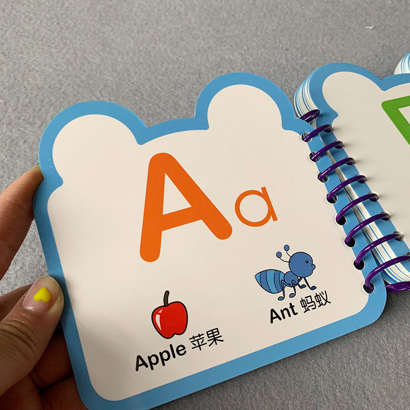English letter card baby English Enlightenment card 1-2-3 year old waterproof toy Kindergarten preschool English single word