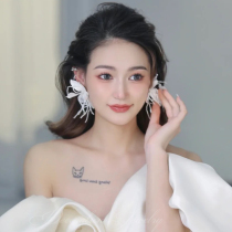 2022 new brides immortals Exaggerated Flowers Beads Pearl Retro Earrings Wedding Dresses Wedding Dresses Styling Accessories for styling accessories