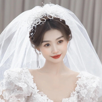 2022 New White Bridal Headwear Fairy Beauty Hair Accessories Writeup Authentic Accessories Han Style Wedding Wedding wedding Wedding Photography Ornament