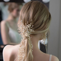 2019 New bride Korean headdress Mori simple super fairy plum hair with Japanese and Korean wedding wedding accessories