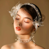 Bridal headdress Sen department Xianmei 2019 new hair band ear clip Korean wedding wedding dress accessories super fairy necklace