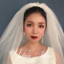 New bride Baroque earrings female exaggerated retro water drop circle pearl earrings face thin net red earrings