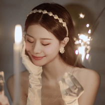 2022 New Minimalist Personality Wave Hair Stirrup New Bridal Loving Pearl Birthday Headwear Temperament Wedding Hair Accessories