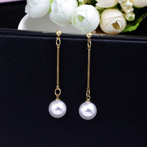Korean star same fashion pearl earrings tassel earrings long pearl earrings female earrings ear jewelry