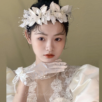 Bridal Head Accessories Sensual Fairy Hair Stirrup 2022 new white wedding dresses Wedding Dress with Makeup Flowers Wedding Hair Accessories