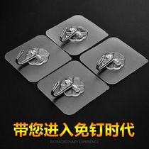 Kitchen Home Transparent no-mark stainless steel hooks Powerful Adhesive Schock Hook Magic Hook-free Stick Hook