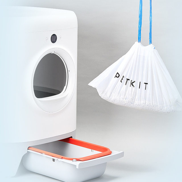 Xiaopei Smart Cat Toilet ຖົງຂີ້ເຫຍື້ອພິເສດທີ່ເປັນມິດກັບສິ່ງແວດລ້ອມ Cat Poop Collection Bag 2 ມ້ວນ - 20 pcs ຕໍ່ມ້ວນ