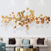  Light luxury sofa background wall Stainless steel wall decoration Wrought iron wall decoration Hotel metal wall decoration pendant