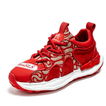 Invisible inner height increasing mens shoes 10CM8CM6 summer breathable red thick-soled Forrest Gump shoes sports dissolving dad shoes for men