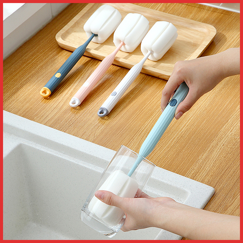 Nano Sponge Cup Brushed Long Handle Home No Dead Angle Clean Sets Group Bottle Wash Cup Tea Stains Cleaners Clean Decontamination