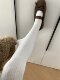 Autumn and Winter Milk White Pantyhose for Women, Jk Style, Thickened, Slimming, Thin Japanese-Style Cable Knit, Fleece-Lined Oatmeal Cotton Leggings