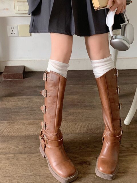 Over-The-Knee Socks for Women, Spring and Autumn Style, Melard Slouch Socks, Pure Cotton Thigh-High Socks, Summer Non-Slip White Long Socks