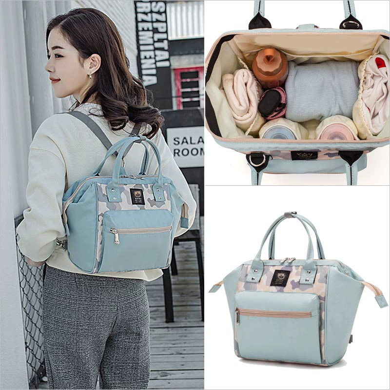 Mommy bag vai 2020 túi xách mới phiên bản hàn quốc túi tote bag messenger ba lô nhẹ túi xách tay mẹ - Túi / túi Baby