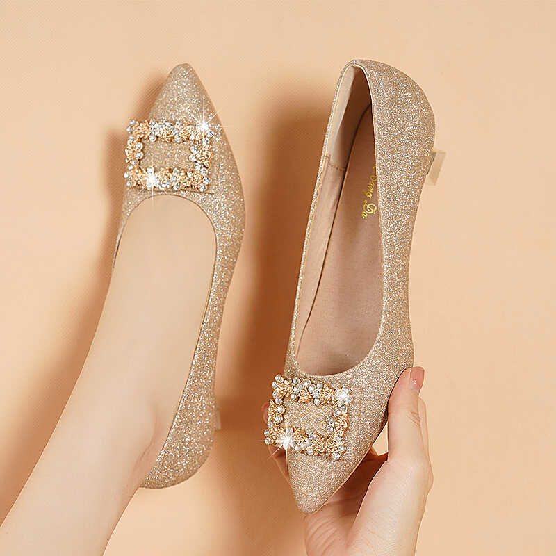 High-End Bridal Wedding Shoes for Women, Stiletto High Heels, Elegant Wedding Shoes for Mothers, Comfortable Crystal Rhinestone Single Shoes High-End Bridal Wedding Shoes for Women, Stiletto High Heels, Elegant Wedding Shoes for Mothers, Comfortable Crystal Rhinestone Single Shoes