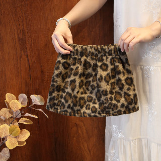 女童半身裙2025秋装新款儿童韩版豹纹百褶裙宝宝洋气时髦短裙裙子