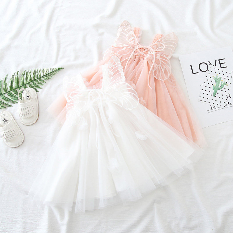 Female baby Summer Ocean dress Dress Net Yarn Angel Princess Nepotism Girl girl harness Birthday Dress Girl skirt