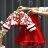 Пуховик, детское платье, праздничнное ханьфу, комплект, китайский стиль