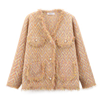 Miduli maternity wear spring 2024 new maternity top loose knitted cardigan spring and autumn style small fragrant jacket