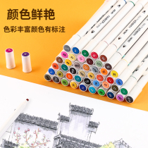 Del color marker set double-headed square pole hand-painted design set student painting graffiti animation architectural art design special color brush alcohol solvent-based ink