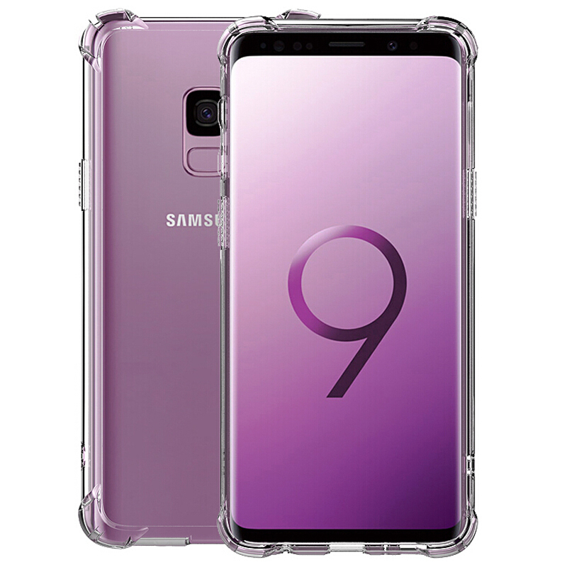 Samsung S9 Mobile Phone Case Four-Corner Anti-Fall Protective Case Galaxy S9 Soft Case Tpu Simple and Personalized Transparent Soft Case Suitable for
