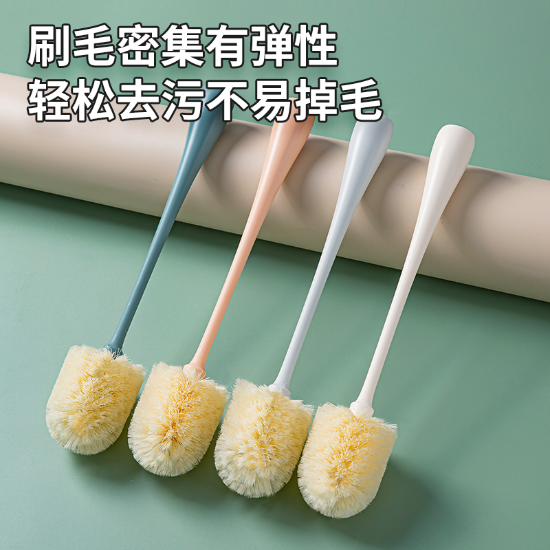 カップを洗うための特別なブラシ、水カップとボトルブラシを掃除するためのカップブラシ、長いハンドル、死角なし、家庭用カップブラシアーティファクト