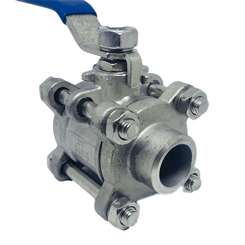 Stainless steel three-piece welding thread fast-loading ball valve Q61F-16P DN15 20 25 32 40 50