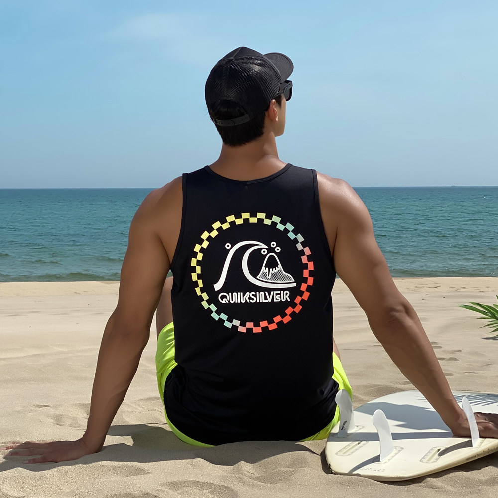 QUIKSILVER men sun protection dress Korea Direct Selling Surfing Sea Resort Vest MT783BQS