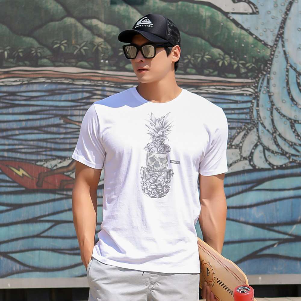 HURLEY short sleeve T-shirt Korean direct sports casual comfort male short sleeve T-shirt MST572WHL 
