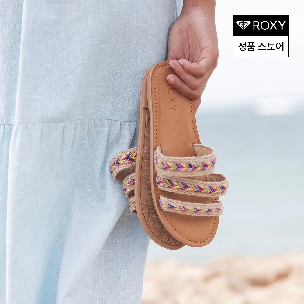 ROXY Women's Beach Shoe South Korea Direct Sale Seaside clip Slippers Flat Bottom Sandal AS1803MRX 