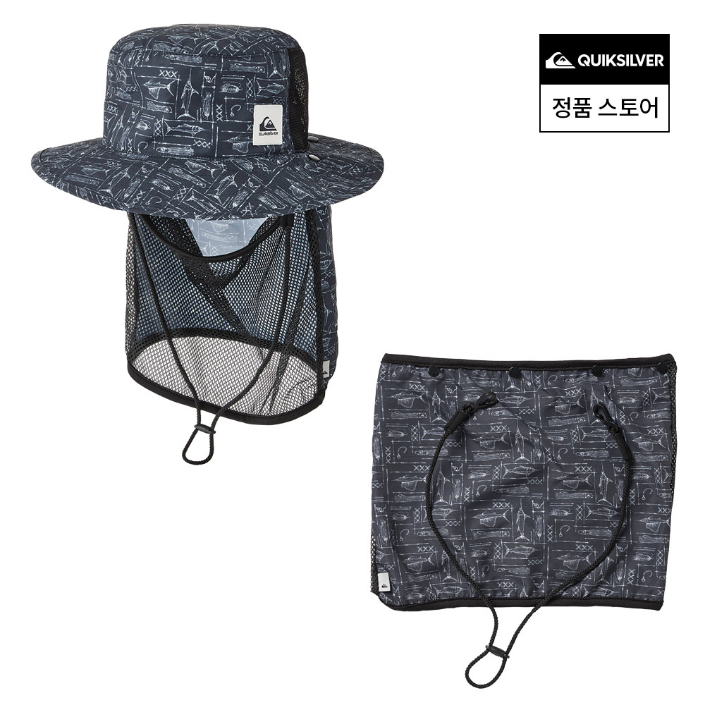 QUIKSILVER SHADE HAT SOUTH KOREA DIRECT SALE ANTI-DROP ROPE SUNSCREEN FISHERMAN HAT AC1818QS 
