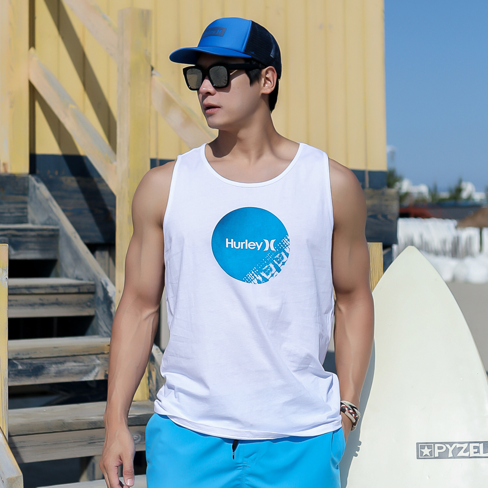 HURLEY Male Vest Korea Direct Sports Casual Comfort Men's T-shirt Vest MST574WHL