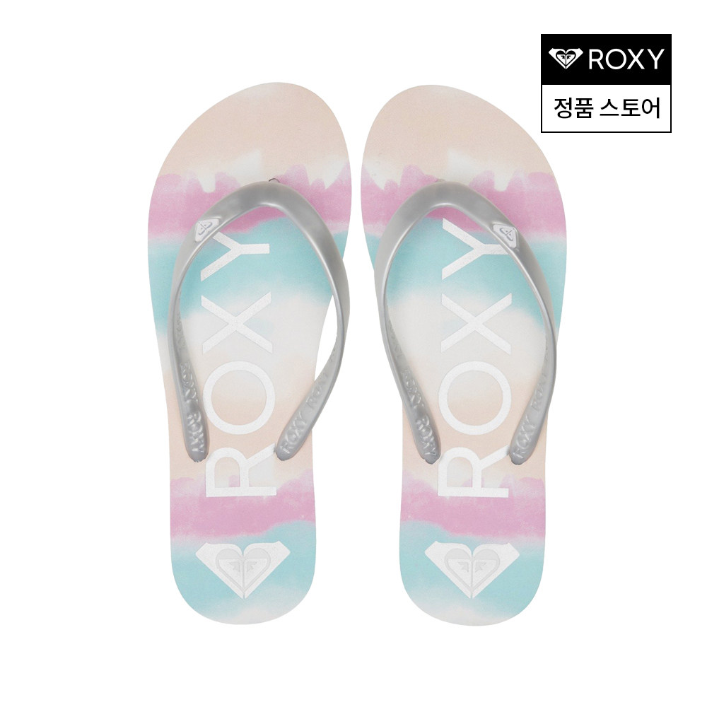 ROXY Beach Shoes South Korea Direct Marketing Resort Seaside Casual Fashion Clip herringbone slippers AS1805GRX 