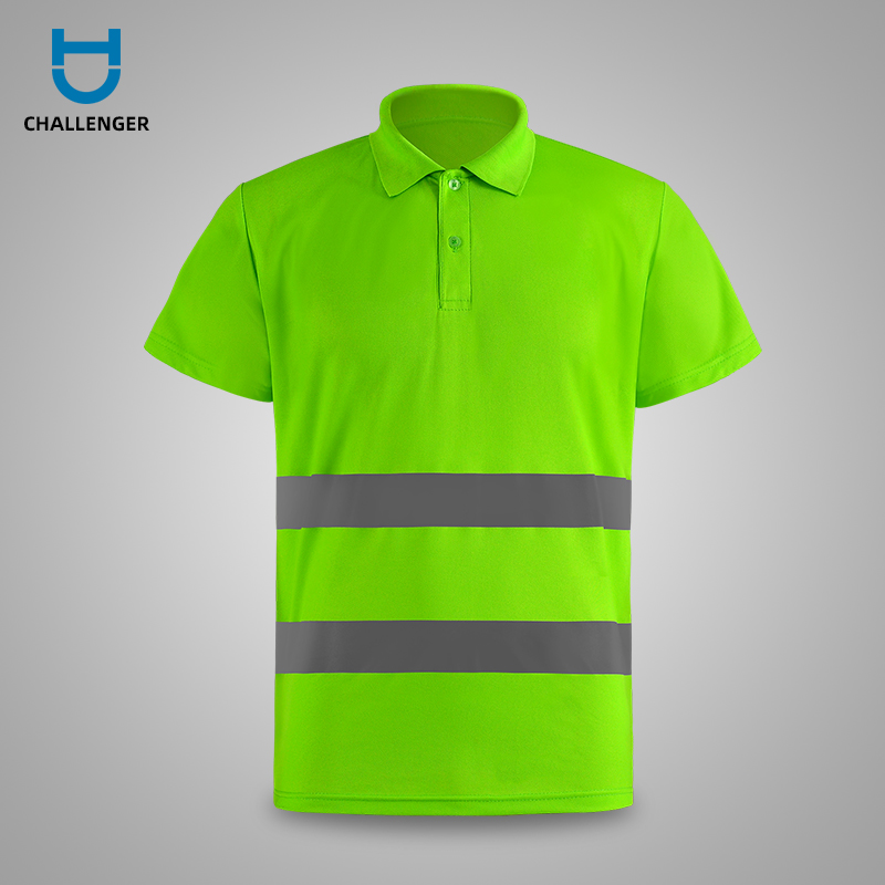 Quick-drying POLO shirt reflective T-shirt advertising shirt promotion short sleeve overalls overalls reflective vest custom printing