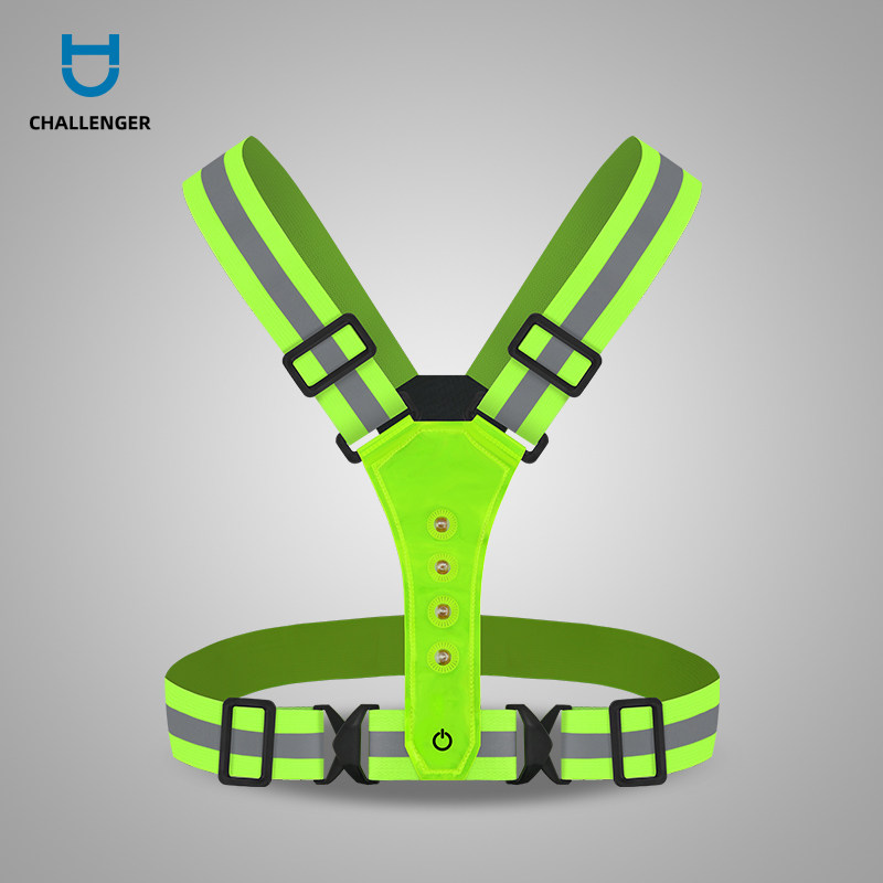 Night running riding traffic safety reflective strap fluorescent elastic belt light adjustable printable reflective strap strap
