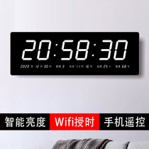 Perpetual calendar large screen electronic clock with temperature and humidity 2021 digital wall clock Office living room led household watch