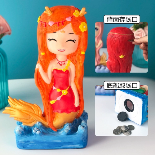 Игрушка, раскраска, окрашенная кукла из пластика, «сделай сам», граффити, копилка для денег