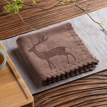 Kung Fu tea set special accessories tea towel tea cloth absorbent thick Zen high-end tea table rag tea ceremony printing towel
