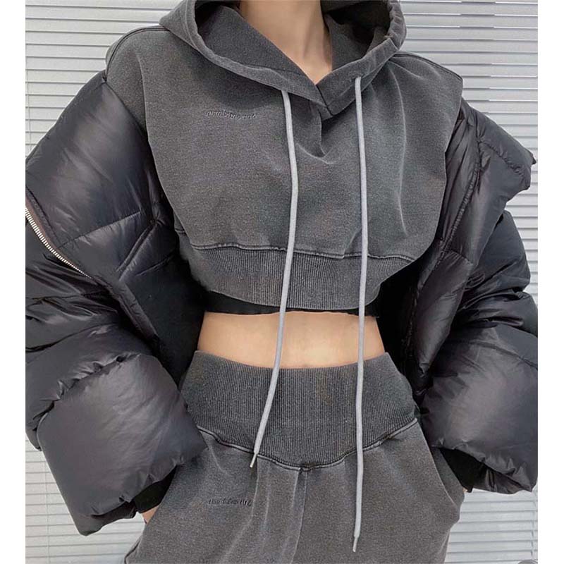 Sweet and spicy style short version sweater suit women's early spring 2021 new net red fried street all-match casual sports two-piece suit