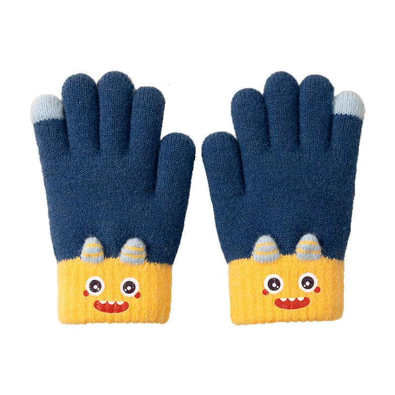 儿童手套秋冬季2024新款男童女童五指全指