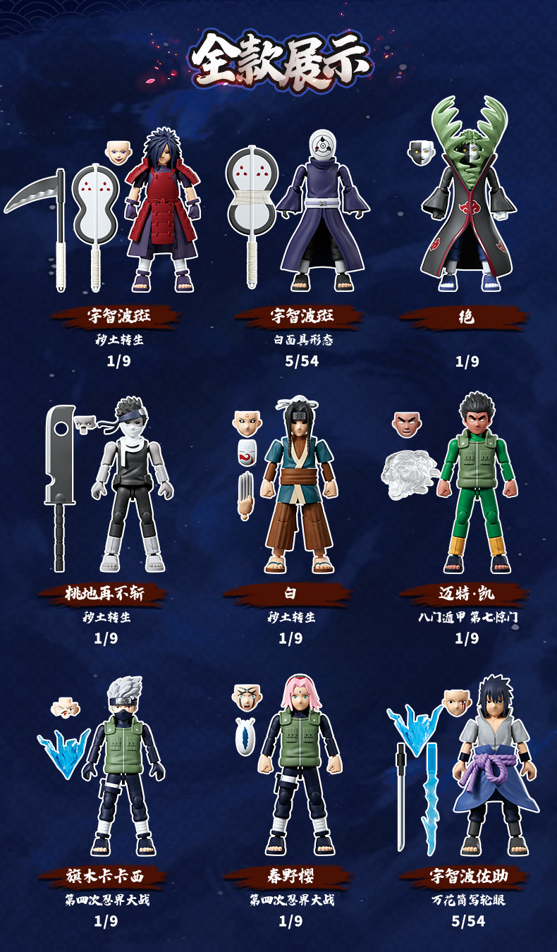 Blokees Naruto Shippuden Galaxy Version 05 Ninja Era Bausteine Figur, Hashirama Minato Sammlerstück Anime Action-Modell Geschenk – Detail 17
