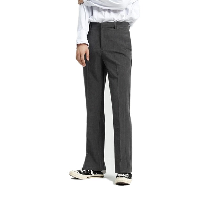 LXstudios 20s spring and summer gray suit pants chic wind broadlegs cross casual pants trousers and men and women wind