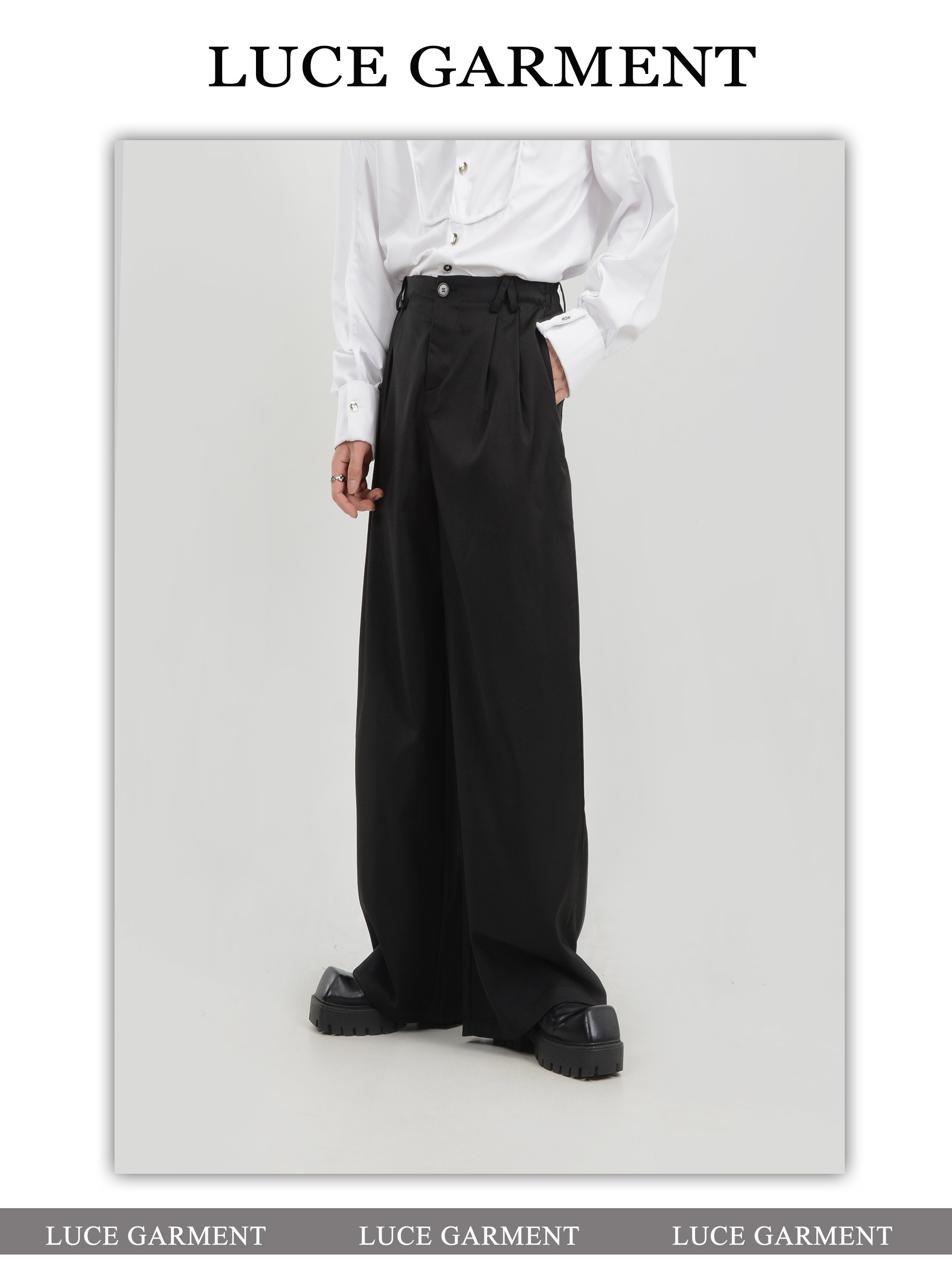 LUCE GARMENT Штаны, повседневные брюки, изысканный стиль, свободный прямой крой 